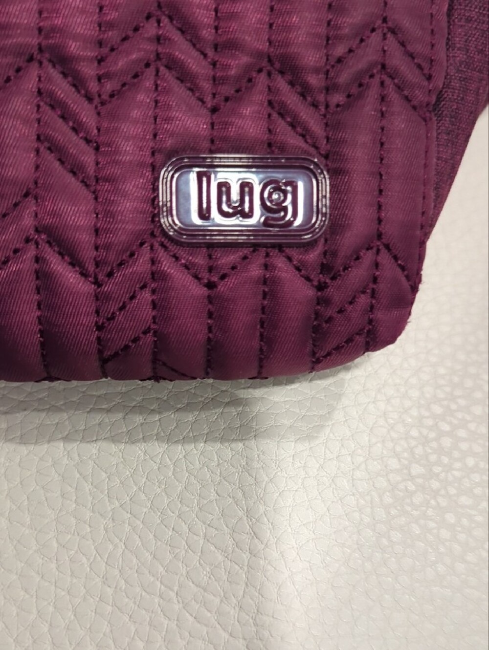 lug Quilted Crossbody Bag in Plum - Picture 2 of 11